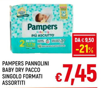 A&O PAMPERS PANNOLINI BABY DRY PACCO SINGOLO FORMATI ASSORTITI offerta