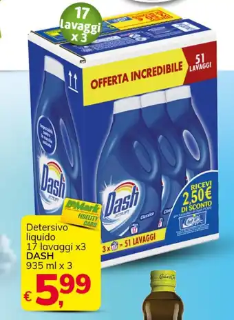 Dash Detersivo liquido 17 lavaggi x3 935ml x 3