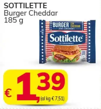 Sottilette Burger Cheddar 185g
