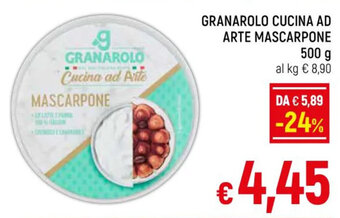 A&O GRANAROLO CUCINA AD ARTE MASCARPONE 500 g offerta