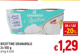 A&O RICOTTINE GRANAROLO 2x 100 g offerta