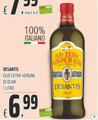 Coop Superstore DESANTIS OLIO EXTRA VERGINE DI OLIVA 1 LITRO offerta