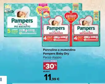 Carrefour Pannolino o mutandino Pampers Baby Dry offerta