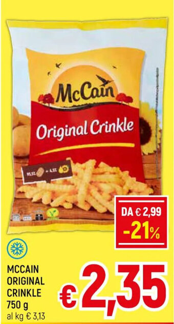 A&O MCCAIN ORIGINAL CRINKLE 750 g offerta