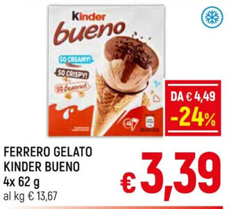 FERRERO GELATO KINDER BUENO 4x 62 g