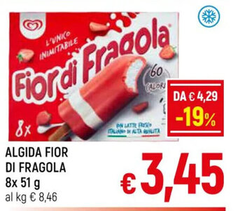 A&O ALGIDA FIOR DI FRAGOLA 8x 51 g offerta