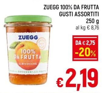 A&O ZUEGG 100% DA FRUTTA GUSTI ASSORTITI 250 g offerta
