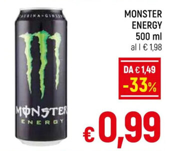 A&O MONSTER ENERGY 500 ml offerta