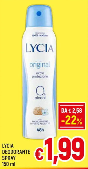 LYCIA DEODORANTE SPRAY 150 ml