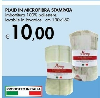 Plaid In Microfibra Stampata