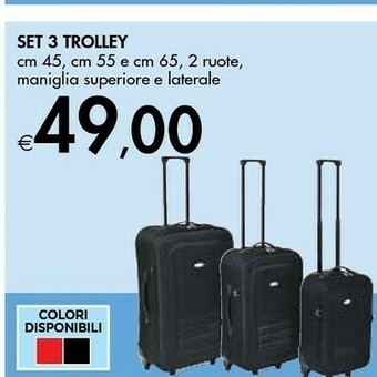 Bennet Set 3 Trolley offerta