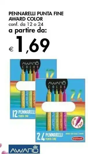 Bennet Award Color Pennarelli Punta Fine offerta
