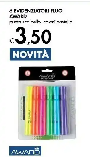 Bennet Award 6 Evidenziatori Fluo offerta