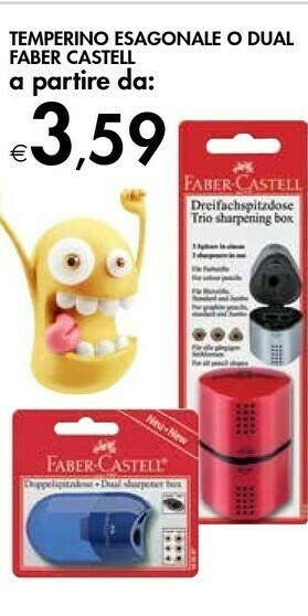 Bennet Faber Castell Temperino Esagonale O Dual offerta