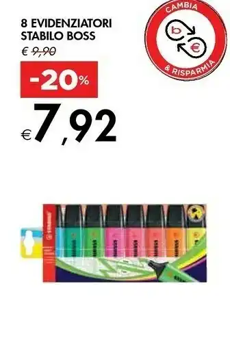 Bennet Stabilo 8 Evidenziatori offerta