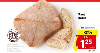 Lidl Pane bozza 500 g offerta