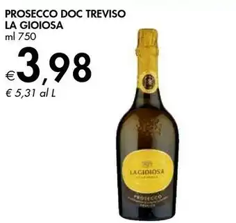 Bennet La Gioiosa Prosecco Doc Treviso offerta
