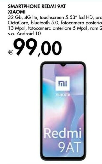 Bennet Xiaomi Smartphone Redmi 9AT offerta