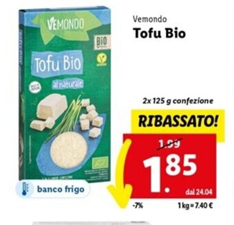 Lidl Vemondo Tofu Bio 2x 125 g offerta