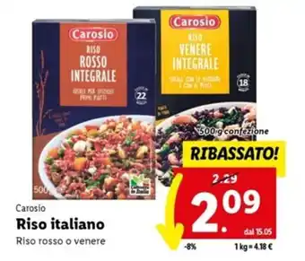Lidl Carosio Riso italiano 500 g offerta
