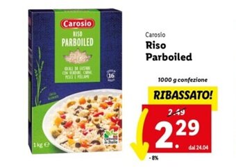 Lidl Carosio Riso Parboiled 1000 g offerta