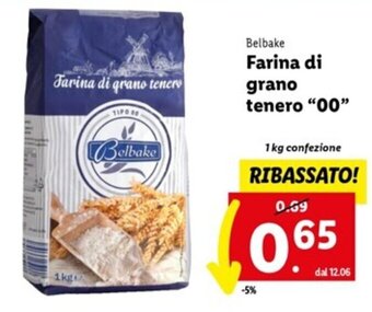Lidl Belbake Farina di grano tenero "00" 1 kg offerta