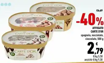 Conad Algida Carte D'Or Affogato All'Amarena Spagnola 500 G(ml) offerta