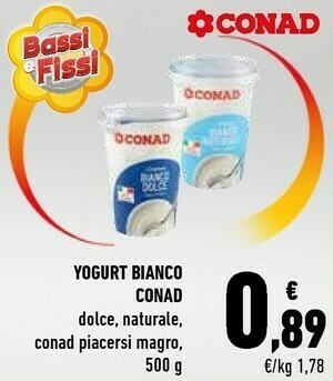 Conad Conad Yogurt Bianco offerta