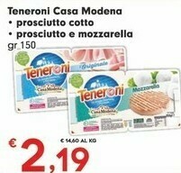 Despar Casa Modena Teneroni Prosciutto Cotto offerta