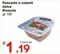 Bisanzio Pancetta A Cubetti Dolce