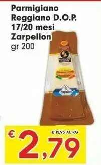 Despar Zarpellon Parmigiano Reggiano Dop 17 Mesi 200 G offerta