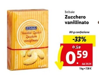 Lidl Belbake Zucchero vanillinato 80 g offerta