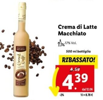 Lidl Crema di Latte Macchiato 500 ml offerta
