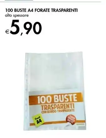 Bennet 100 Buste A4 Forate Trasparenti offerta