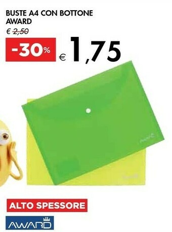 Bennet Award Buste A4 Con Bottone offerta