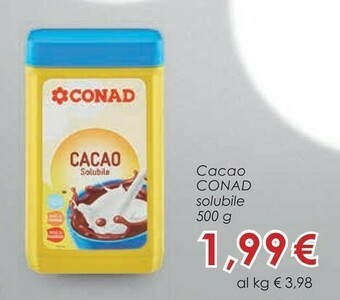 Conad Conad Cacao Solubile 500 G offerta