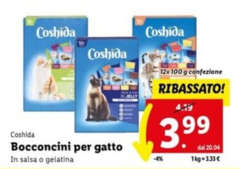 Lidl Coshida Bocconcini per gatto 12x 100 g offerta