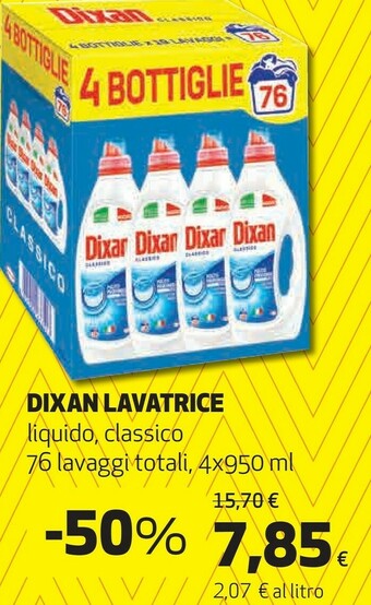 Coop Dixan Detersivo Lavatrice Liquido Classico 76 Lavaggi offerta