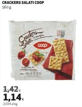Coop Coop - Crackers Salati In Superficie 560 G(ml) offerta