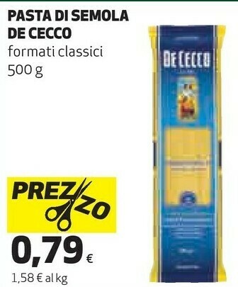 Coop De Cecco Penne Rigate 500 G(ml) offerta