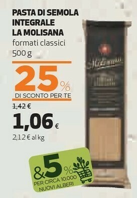 Coop La Molisana Pasta Di Semola Integrale offerta