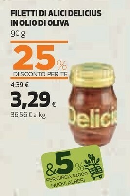 Coop Delicius Filetti Di Alici In Olio Di Oliva offerta