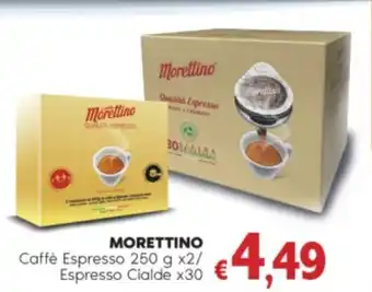 Sisa MORETTINO Caffè Espresso 250 g x2/ Espresso Cialde x30 offerta