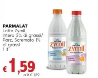 Sisa PARMALAT Latte Zymil Intero 3% di grassi/ Parz. Scremato 1% di grassi 1 lt offerta