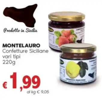 Sisa MONTELAURO Confetture Siciliane vari tipi 220 g offerta
