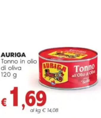 Sisa AURIGA Tonno in olio di oliva 120 g offerta