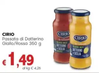 Sisa CIRIO Passata di Datterino Giallo/Rossa 350 g offerta