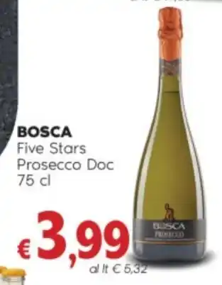 Sisa BOSCA Five Stars Prosecco Doc 75 cl offerta