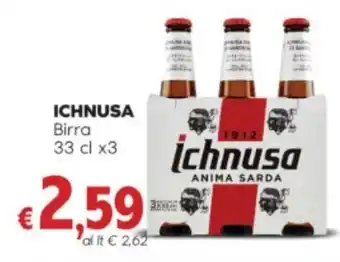 Sisa ICHNUSA Birra 33 cl x3 offerta
