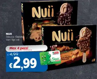 Sisa NUII Stecco Gelato vari tipi x4 offerta